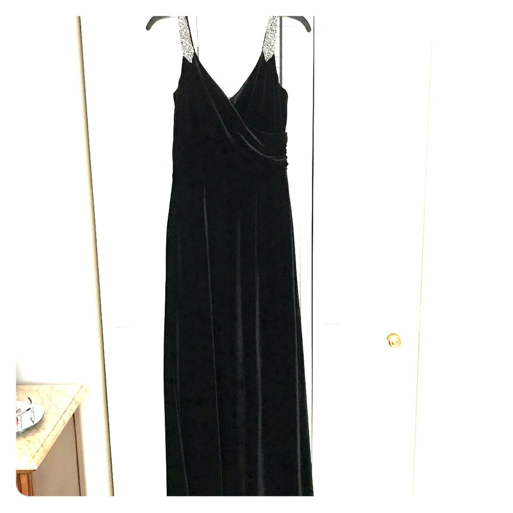 Ralph Lauren black velvet gown